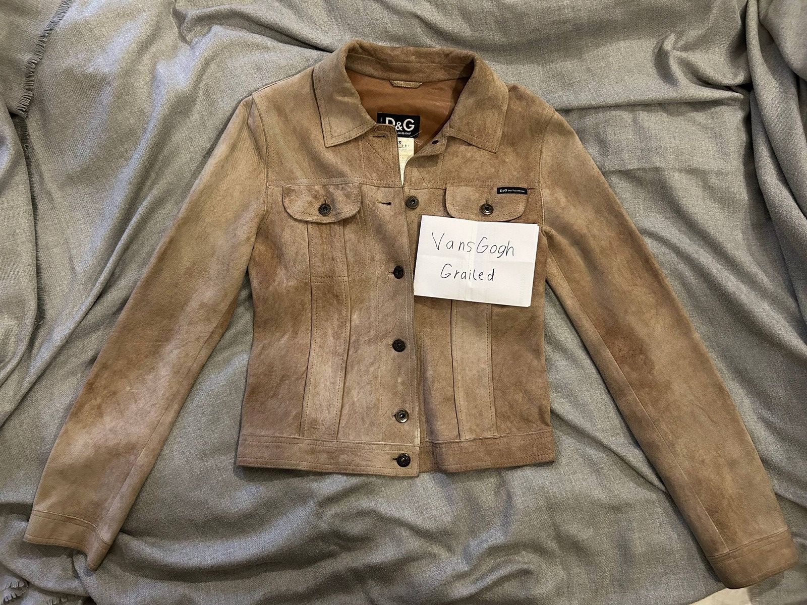 Dolce & Gabbana Y2KDolce & Gabbana Suede Leather Jacket Size XS / US 0-2 / IT 36-38 - 1 Thumbnail