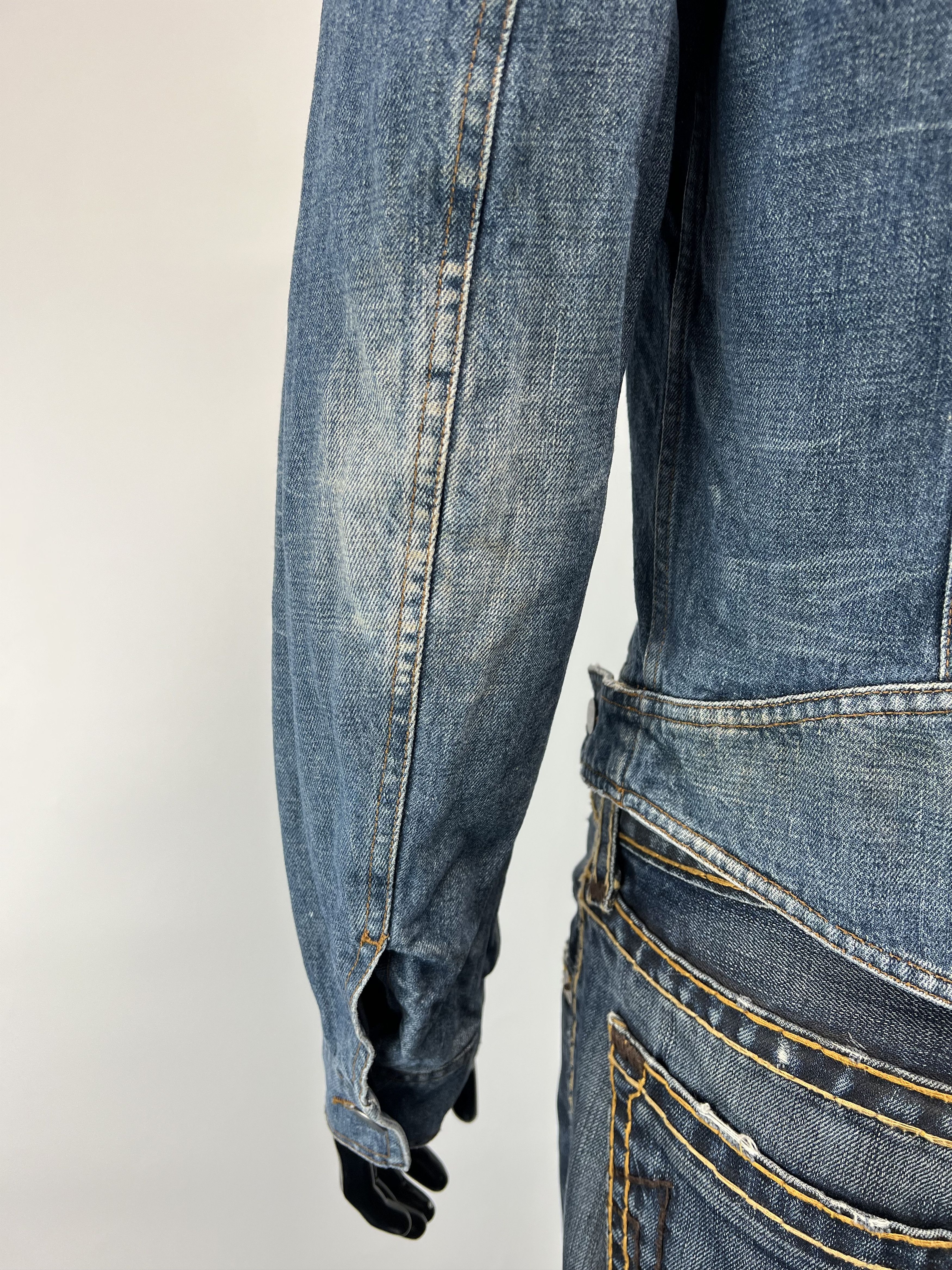 Bally Bally Rare Vtg Full Zip Distressed Denim Biker Jacket M/L Size US L / EU 52-54 / 3 - 7 Thumbnail