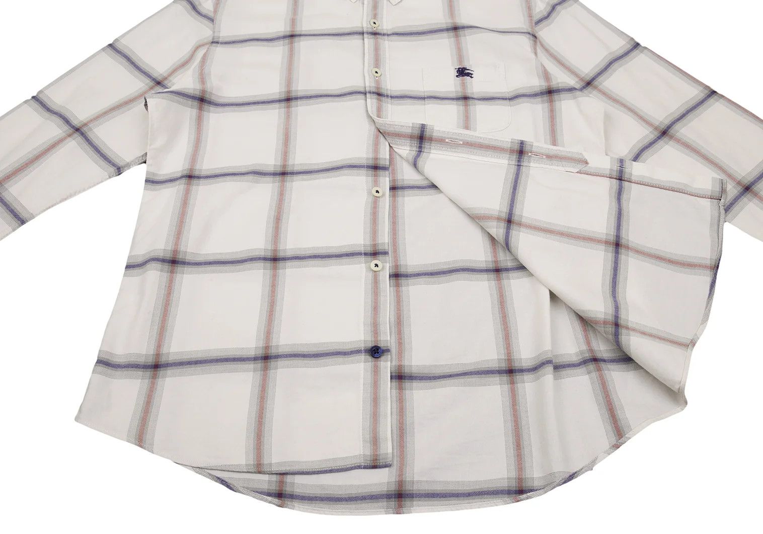 Burberry Check Button-Down Shirt in Light Gray with Check Pattern Size US M / EU 48-50 / 2 - 12 Thumbnail