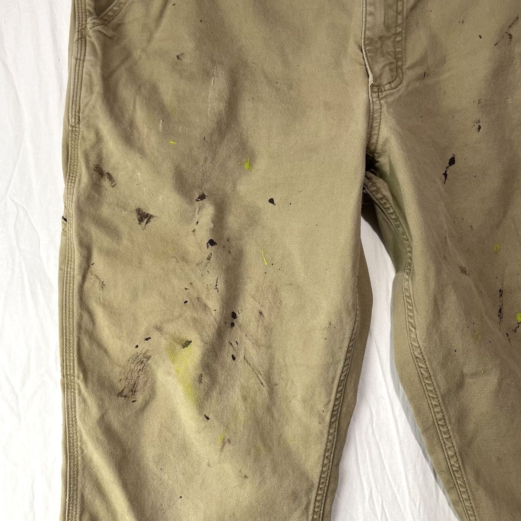 Carhartt Carhartt Pants Mens 38x30 Rugged Flex Relaxed Fit Canvas Paint Splattered Work Shirt Size US 38 / EU 54 - 5 Thumbnail