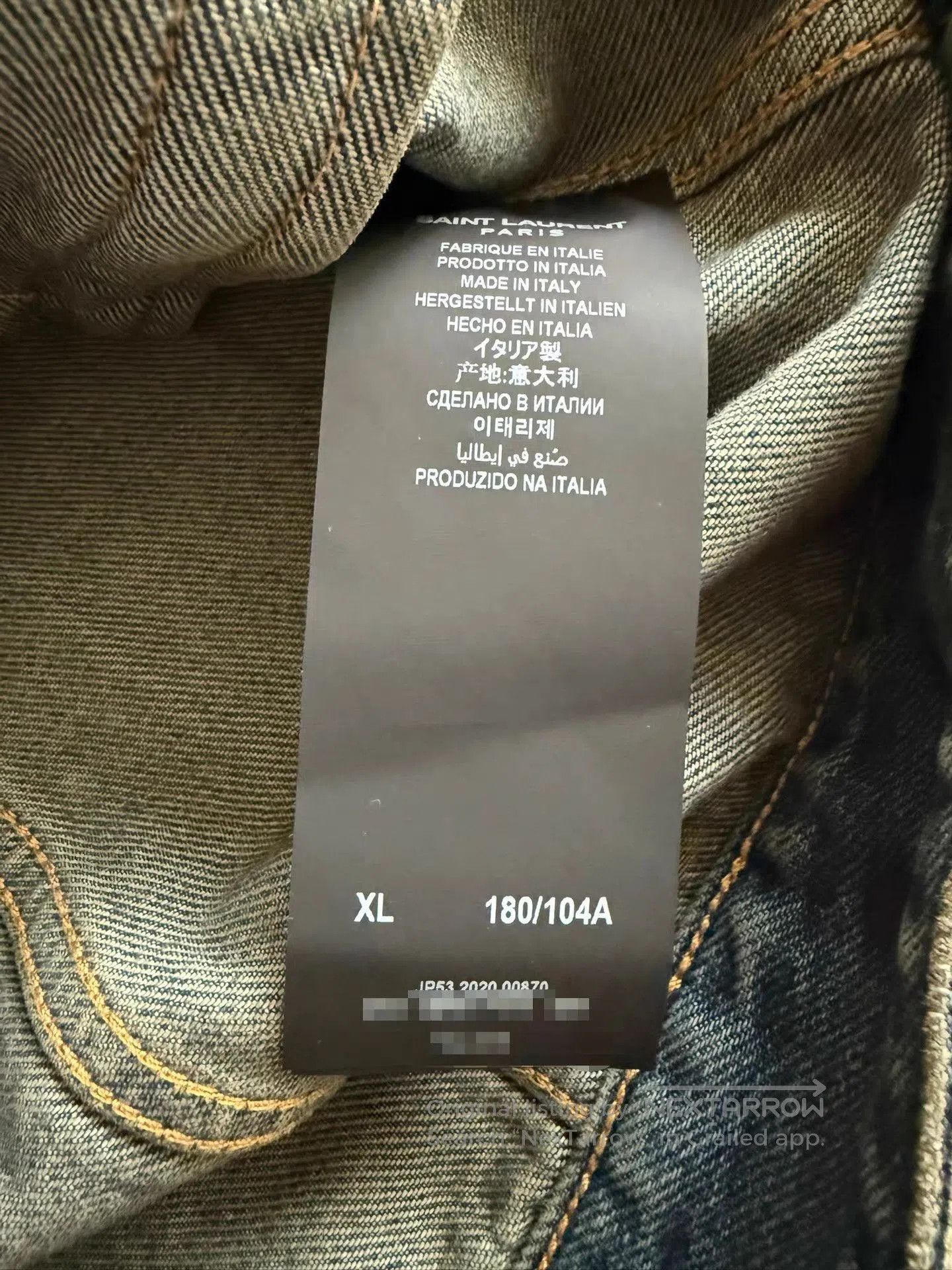 Saint Laurent Paris Blue Denim Jacket with Button Front. Size US L / EU 52-54 / 3 - 4 Thumbnail