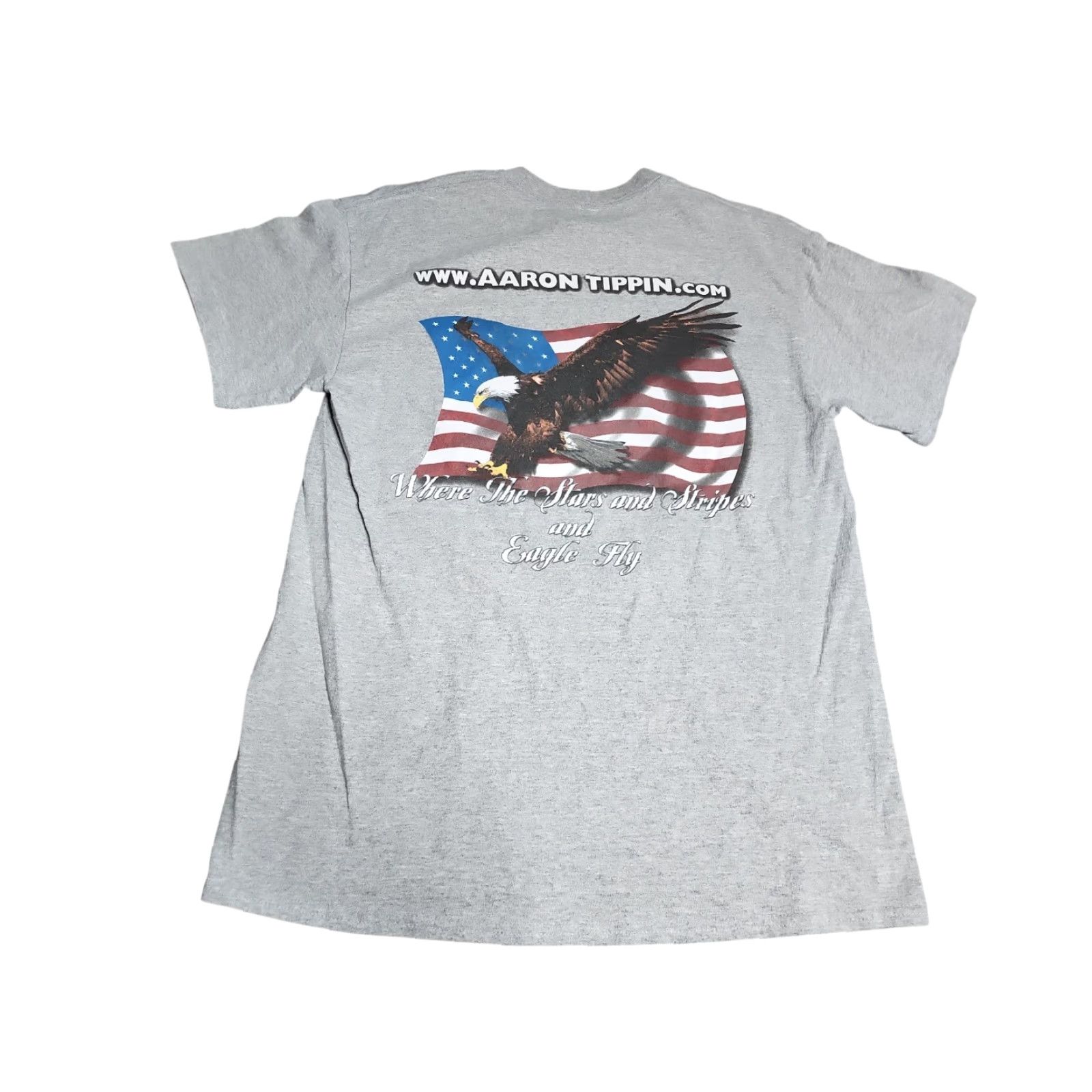 Doublet VINTAGE Aaron Tippin T-Shirt Country Music Tour Gray Short Sleeve Mens Regular Fit Double-Sided Patriotic Size US M / EU 48-50 / 2 - 2 Thumbnail