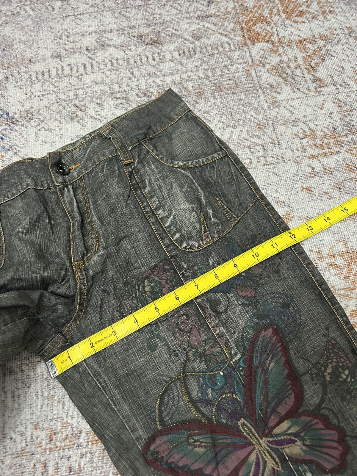 Hysteric Glamour × Japanese Brand Cargo MultiPocket Emboidered Butterfly Pants Size US 29 - 17 Thumbnail