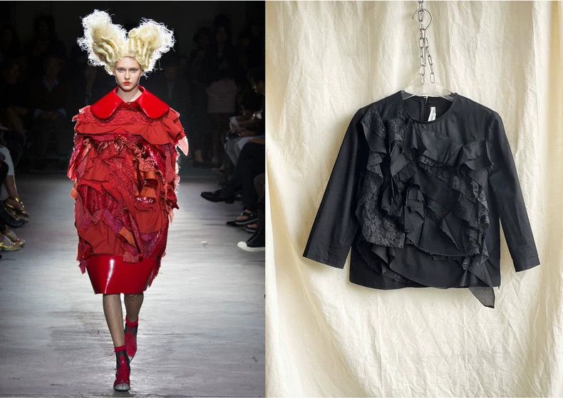 Comme des Garcons Comme Des Garcons Rose and Blood Period Lace Polyester Kni Size S / US 4 / IT 40 - 1 Thumbnail