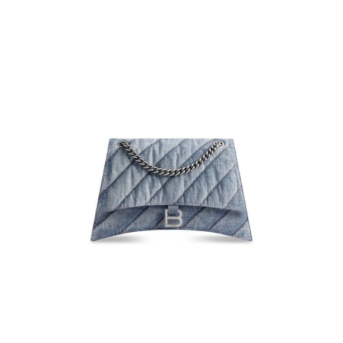 Balenciaga o1bcso1str0226 Size: OS / Crush Chain Bag Medium in Blue Size ONE SIZE - 4 Thumbnail