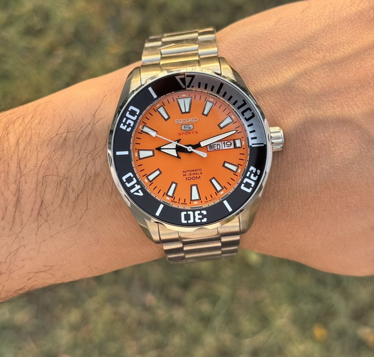 Seiko Seiko 5 Sports – black Diver Bezel– Automatic men watch Size 38 - 24 Thumbnail