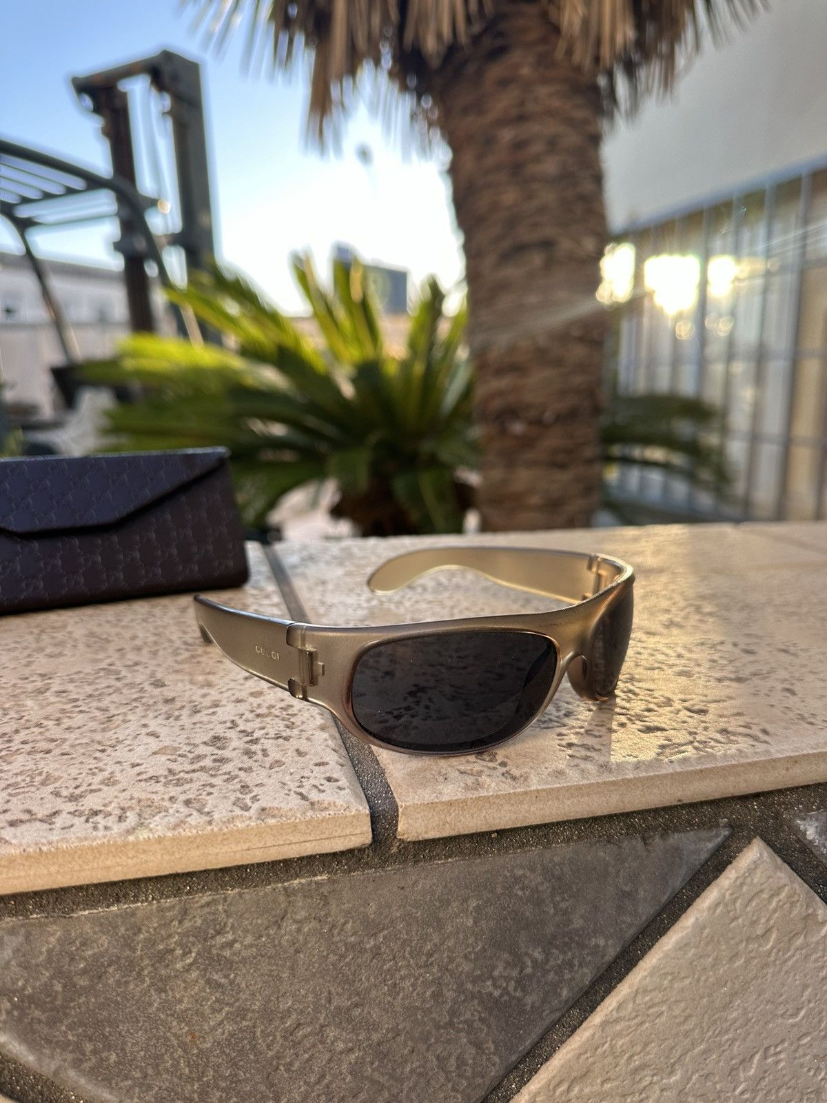 Gucci Gucci Sunglasses Beige Size ONE SIZE - 2 Thumbnail