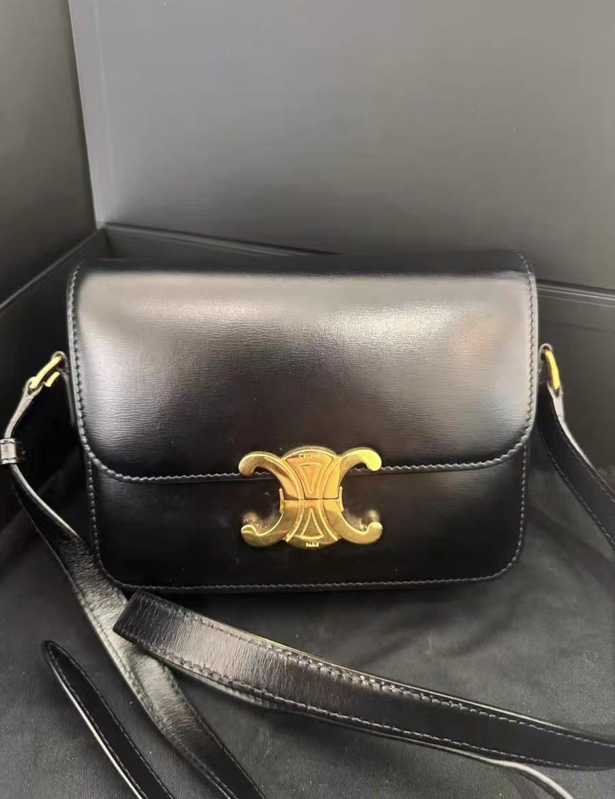 Celine Celine Teen Triomphe Box triumphant box bag J38 Size ONE SIZE - 1 Thumbnail