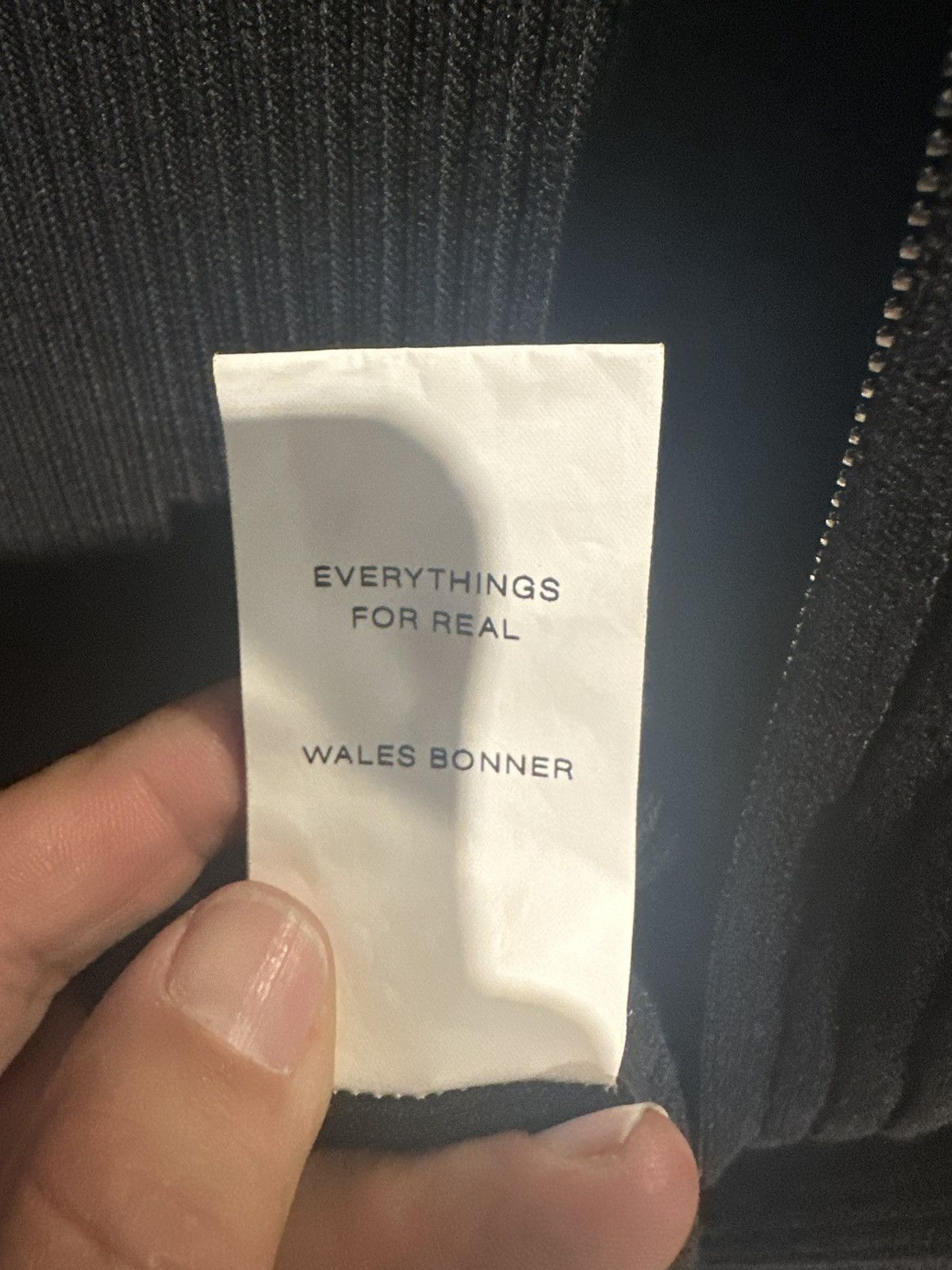 Wales Bonner Made In Italy Full-Zip Sweater - Medium in Black, Men's — image 5 of 5