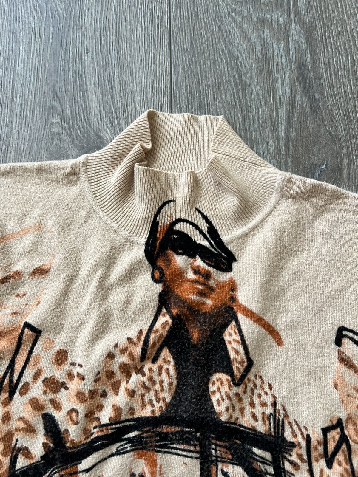 Japanese Brand Vintage XFN Leopard Graphic Print Knit Jumper JPG Style Size L / US 10 / IT 46 - 9 Thumbnail