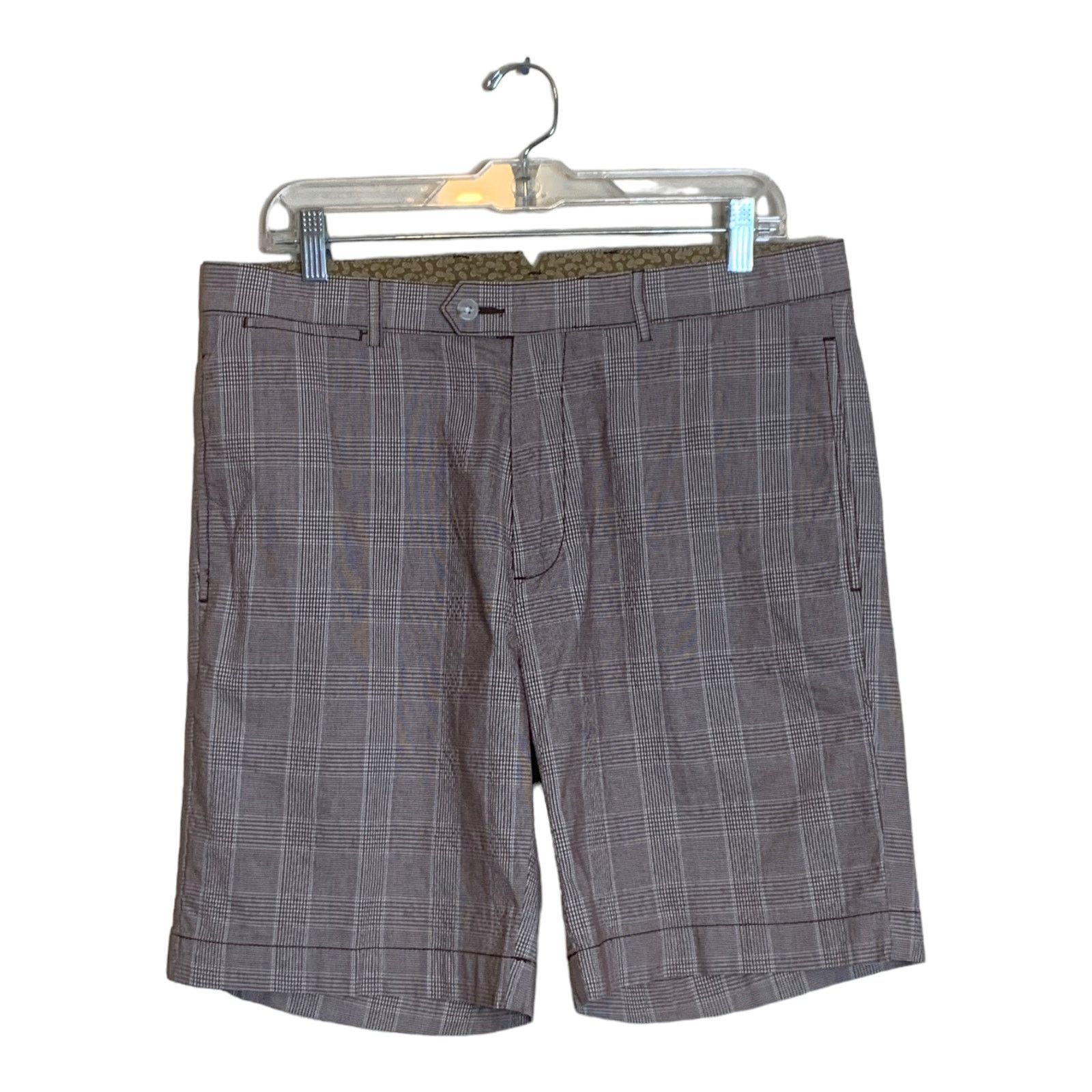 Cremieux Cremieux men brown plaid shorts size 33 Size US 33 - 5 Thumbnail