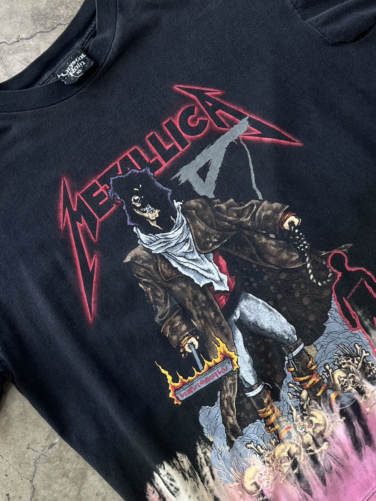 Band Tees Vintage 90s Metallica Unforgiven Pushead Tee Crystal Rain XL Size US XL / EU 56 / 4 - 1 Thumbnail