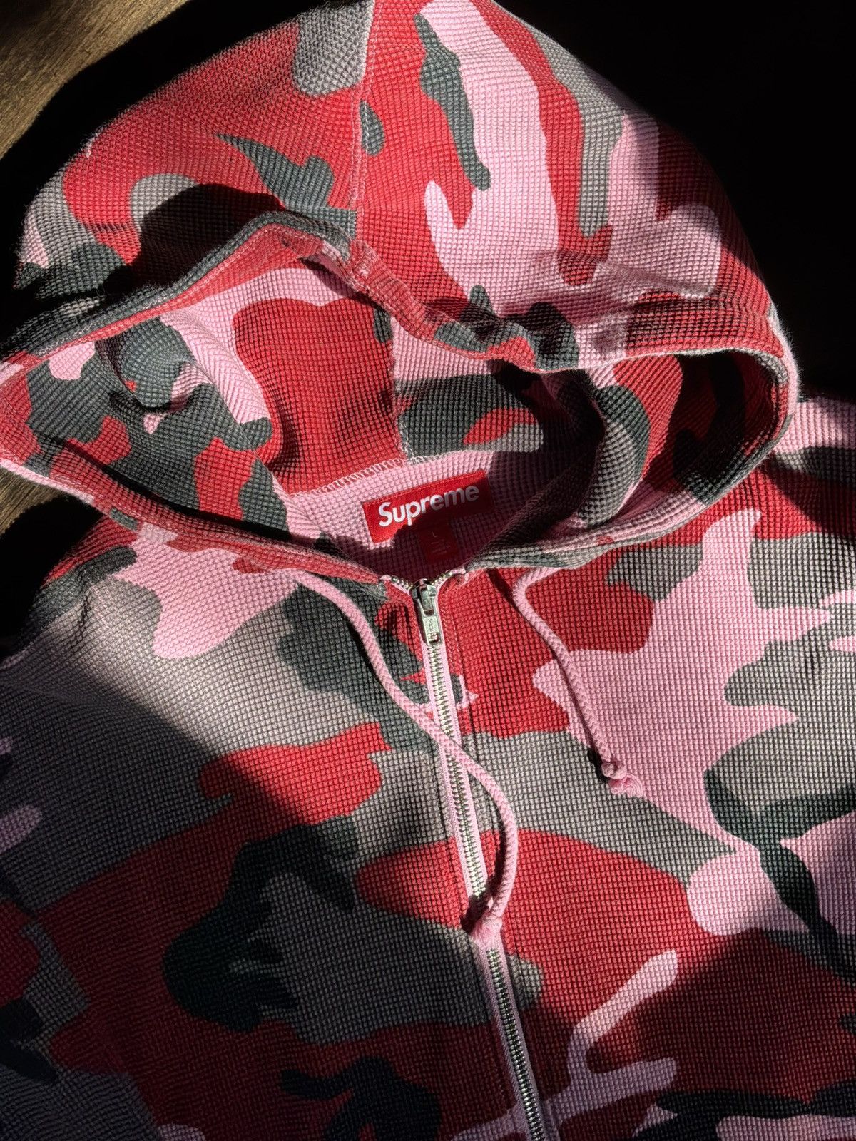 Supreme Supreme Hooded Zip Up Thermal Pink Camo Size US L / EU 52-54 / 3 - 4 Thumbnail