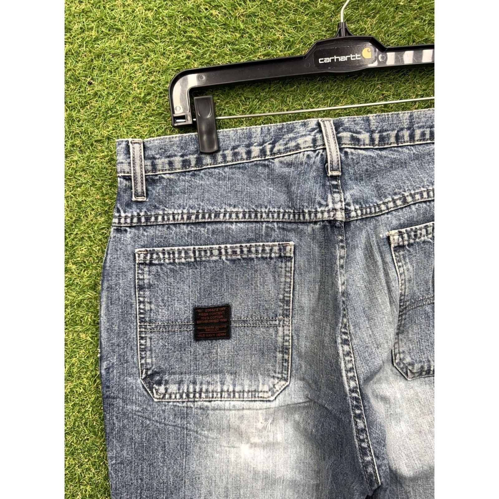 Old Navy VINTAGE Old Navy Jeans Mens 34 Long Painter Carpenter Denim Straight Leg 90s Grunge Hip Hop Blue 5-Pocket Mens Jeans Size US 34 / EU 50 - 7 Thumbnail