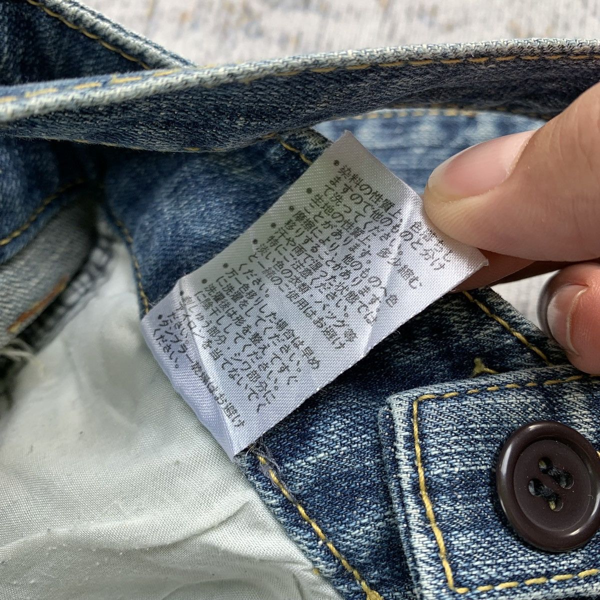 Japanese Brand Y2K Japanese Brand Wavelist Blue Wash Suspender Flared Jeans Size US 29 - 9 Thumbnail
