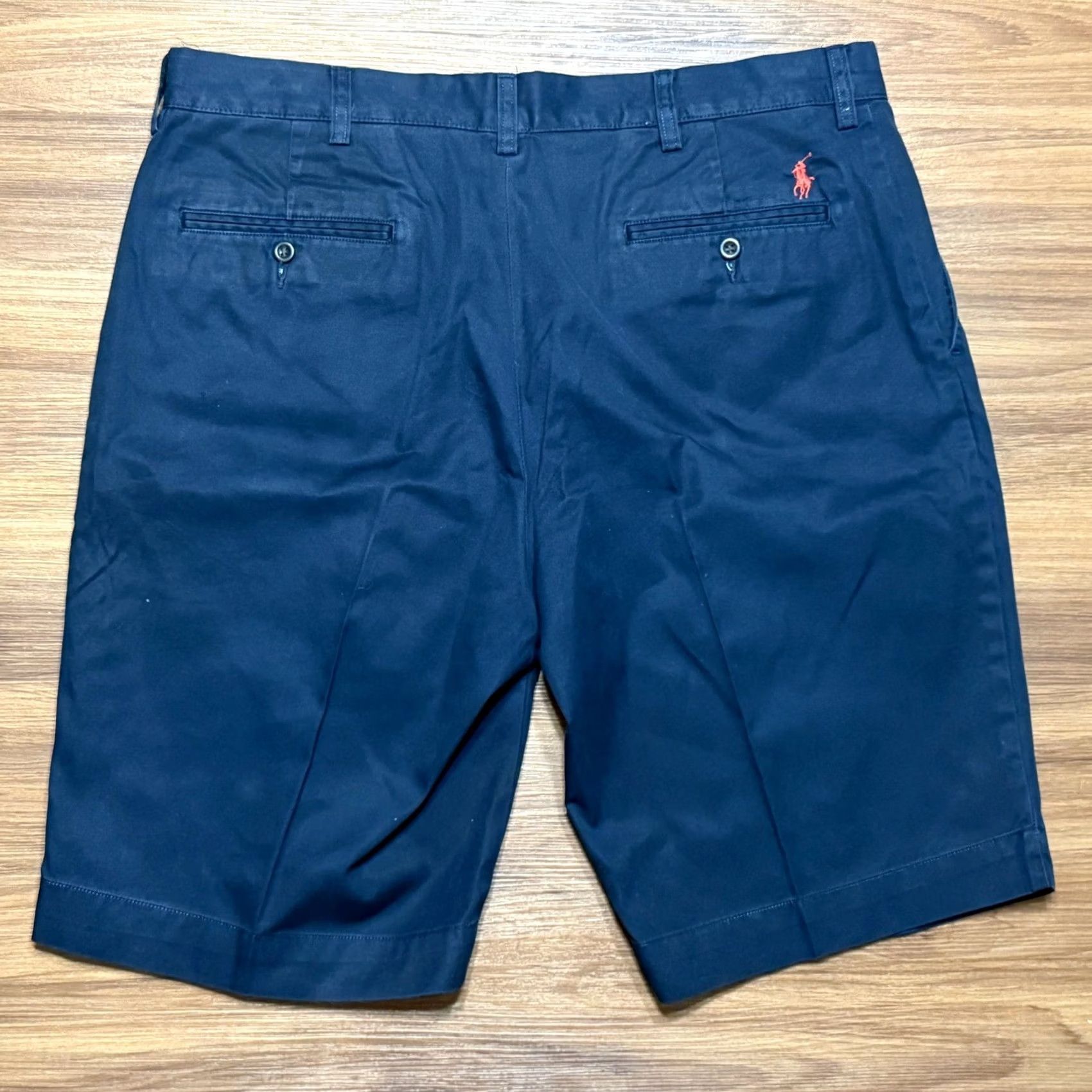 Polo Ralph Lauren Polo Ralph Lauren Shorts Size 36 Mens Navy Blue Pleated Chino VTG Pony Logo Size US M / EU 48-50 / 2 - 7 Thumbnail