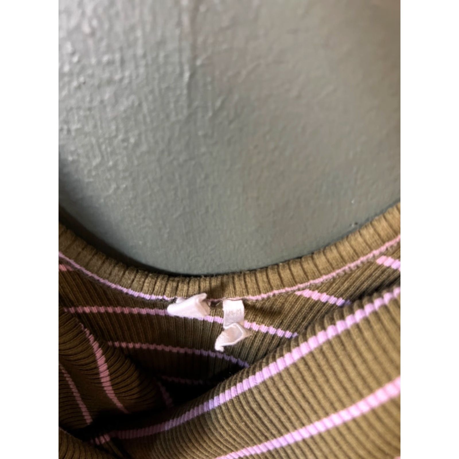 Vintage Out From Under Women Green Striped Bodysuit M Sleeveless Scoop Neck Regular Bodysuit, Women, Green, 90s? Size M / US 6-8 / IT 42-44 - 3 Thumbnail
