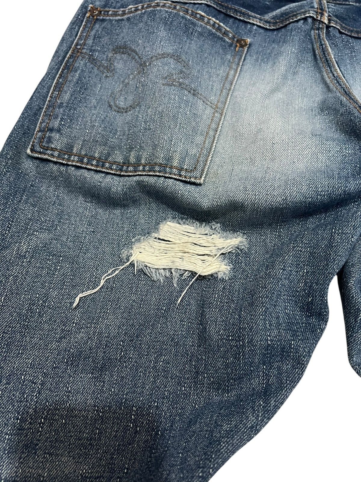 Japanese Brand Vintage Blue Way Japanese Brand Distress Clawmark Jean Size US 34 / EU 50 - 13 Thumbnail