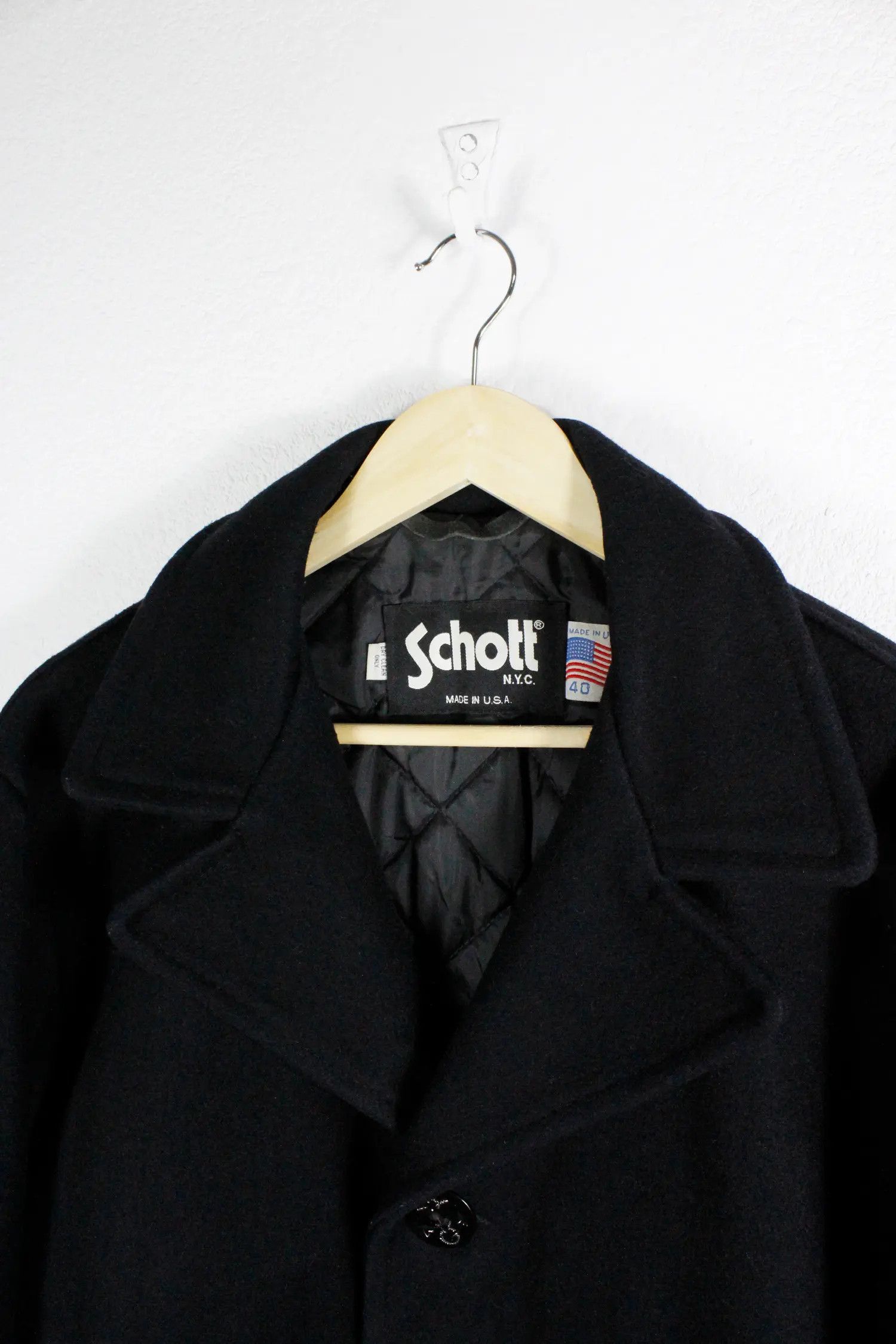 Schott Vintage SCHOTT 756 Wool Sailor Field Pea Coat Jacket Size US L / EU 52-54 / 3 - 3 Thumbnail