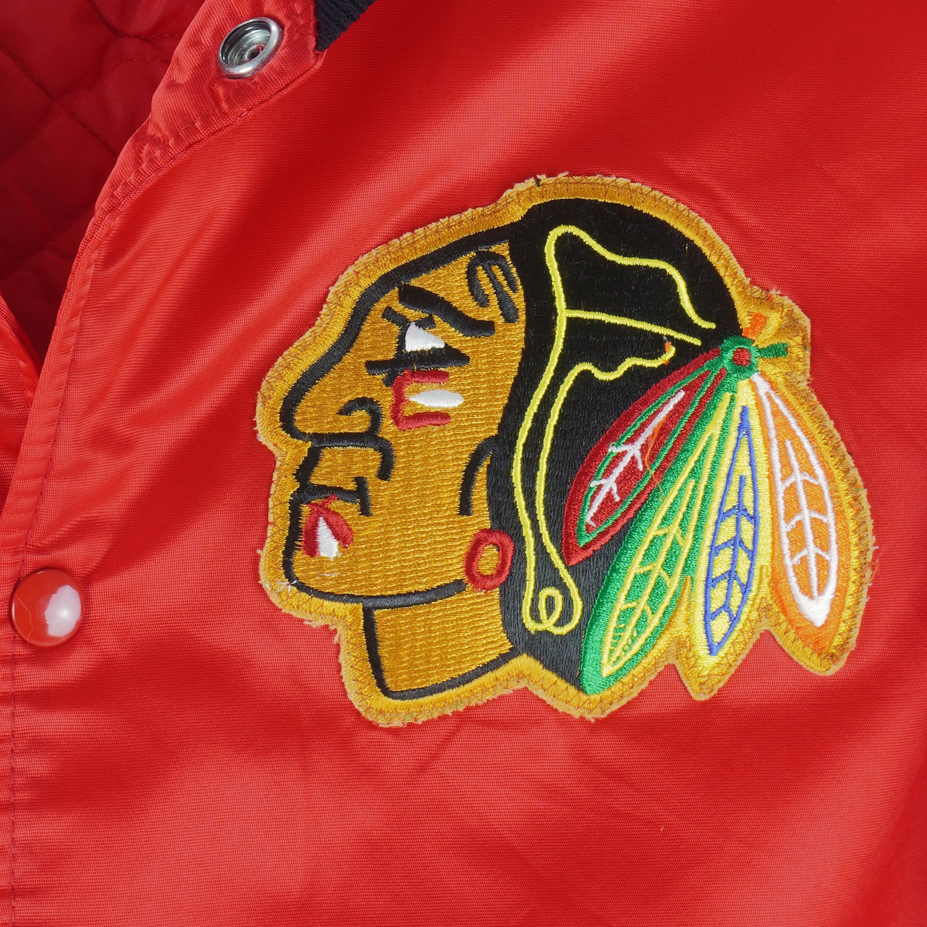 Starter NHL - Chicago Blackhawks Satin Jacket 1980s Size US L / EU 52-54 / 3 - 4 Thumbnail