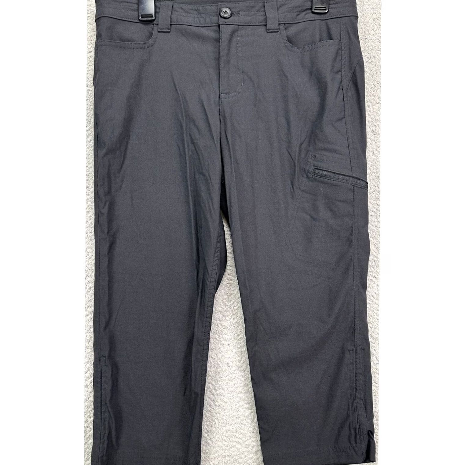 Eddie Bauer Eddie Bauer Womens Pants Capri Cargo Black Nylon Spandex 8 Regular Inseam 21.5in Zipper Pocket Size 30" / US 8 / IT 44 - 6 Thumbnail