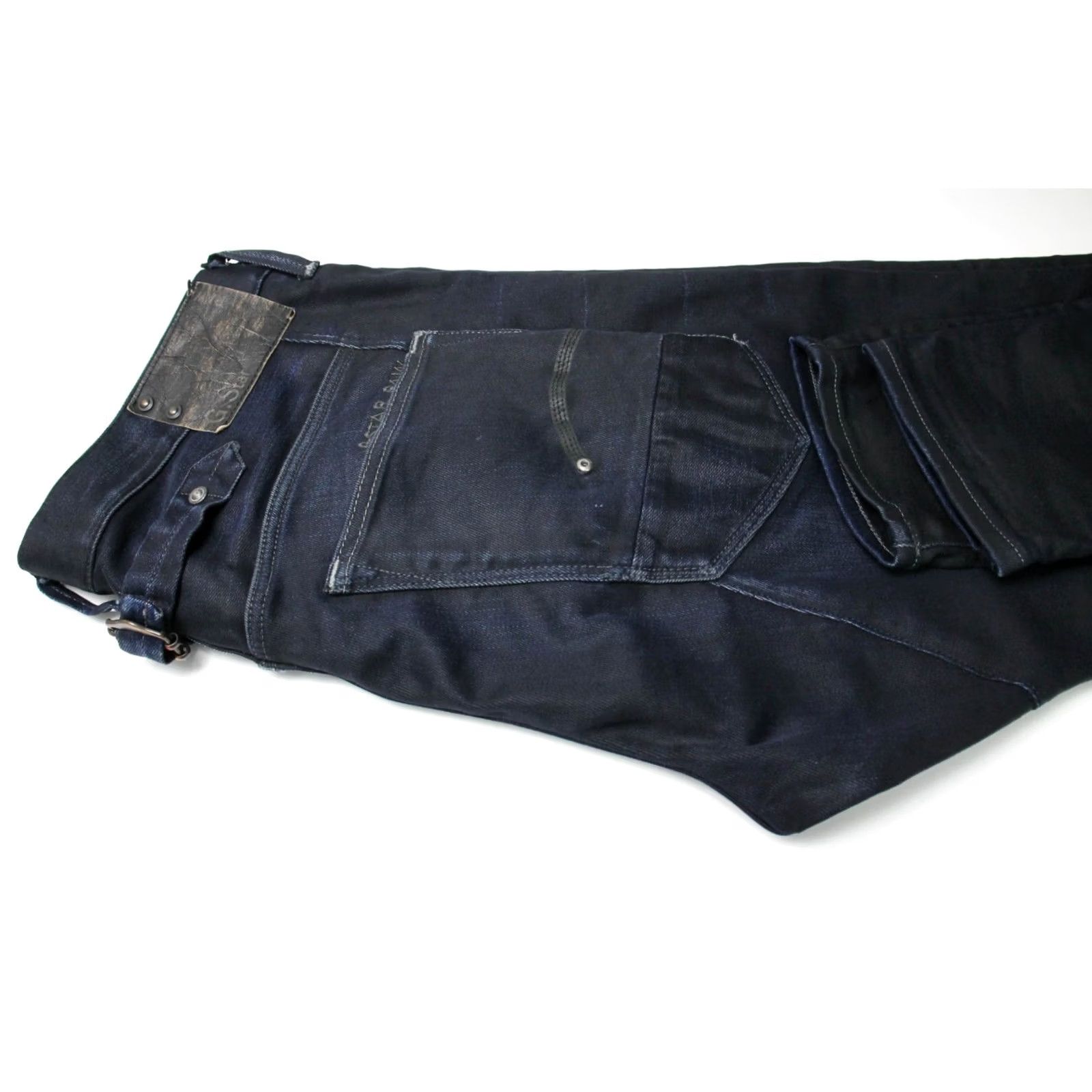 G-Star G-STAR Blades Slim Tapered Jeans Men W29/L30 Dark Blue Button Stretch Faded Size US 29 - 5 Thumbnail