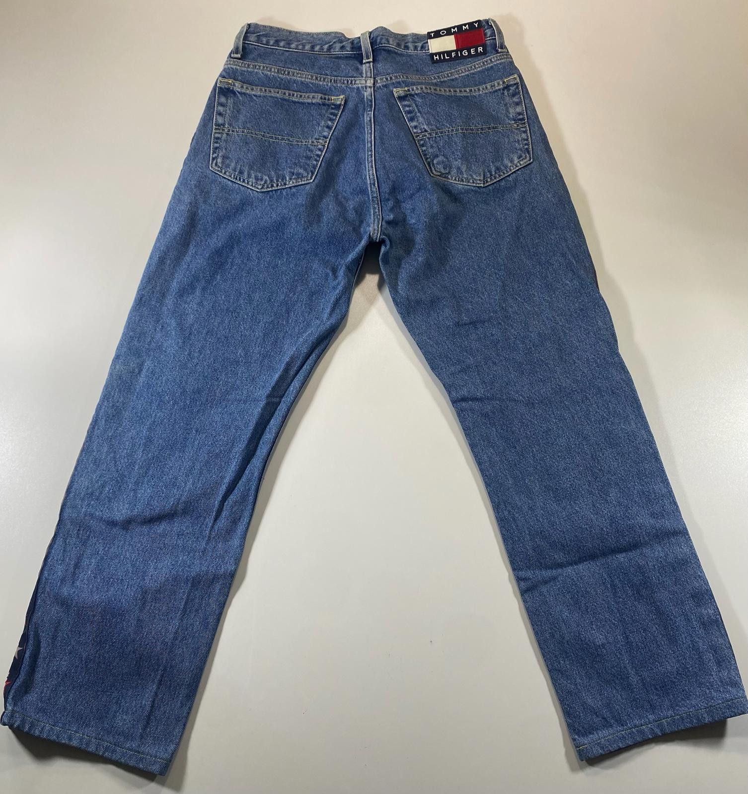 Tommy Jeans Vintage Tommy Jeans Blue Denim Pants with Star Side Stripes Size US 30 / EU 46 - 10 Thumbnail