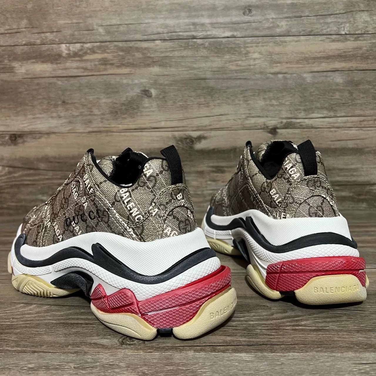 Balenciaga Balenciaga Collab Brown Lowtop Sneakers S Women Size US 6 / IT 36 - 1 Thumbnail