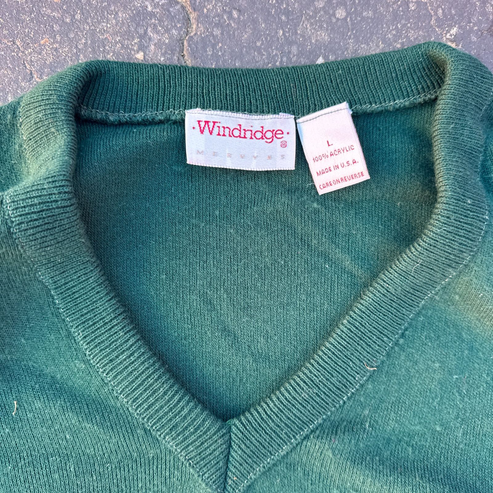 Vintage Vintage Windridge Mervyn’s Knit V-Neck Sweater – Size Large Size US L / EU 52-54 / 3 - 3 Thumbnail