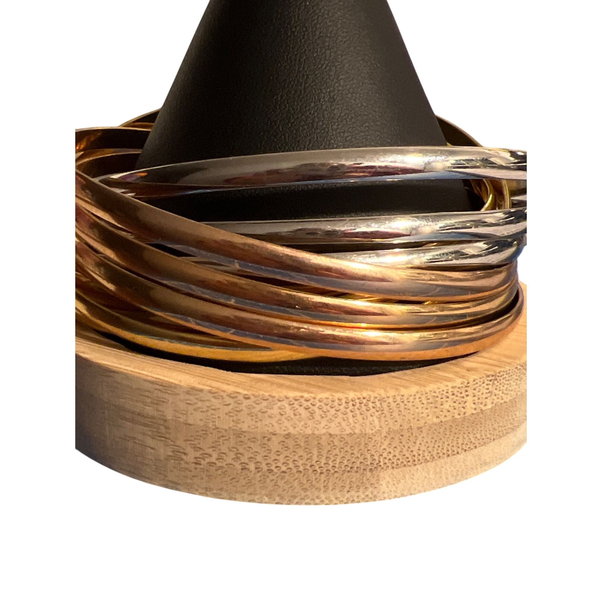 Other Metallic Multi Tone Cluster Bangle Bracelets Gold Silver Ros Size ONE SIZE - 1 Thumbnail