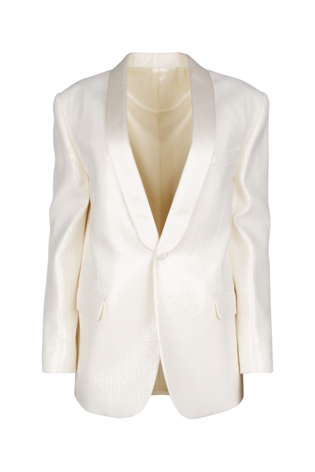 Celine o1bcso1str0725 2V03J0 Jude Jacket in Off-White/Transparent Size S / US 4 / IT 40 - 1 Thumbnail