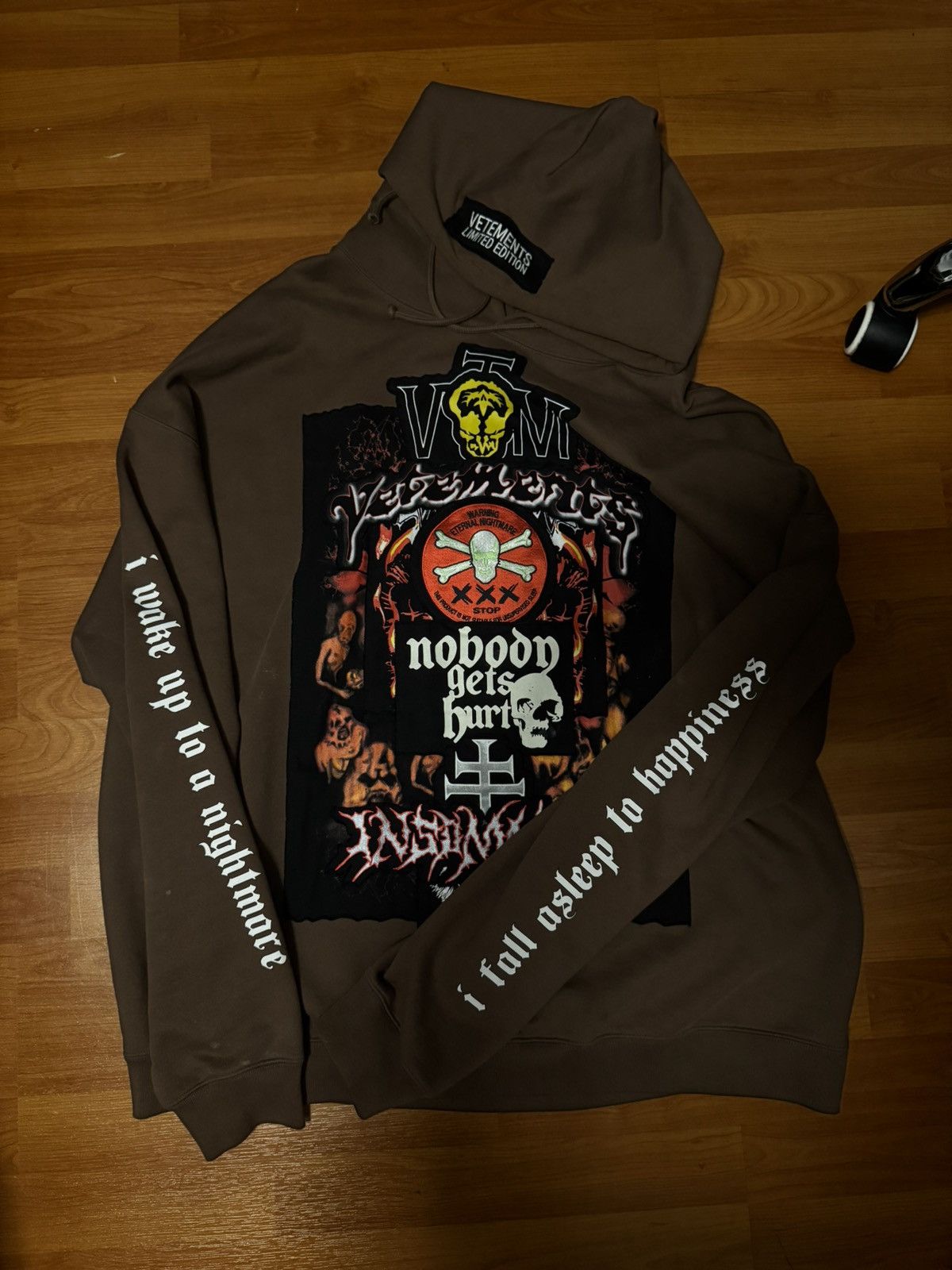 Vetements Patch Hoodie | Grailed