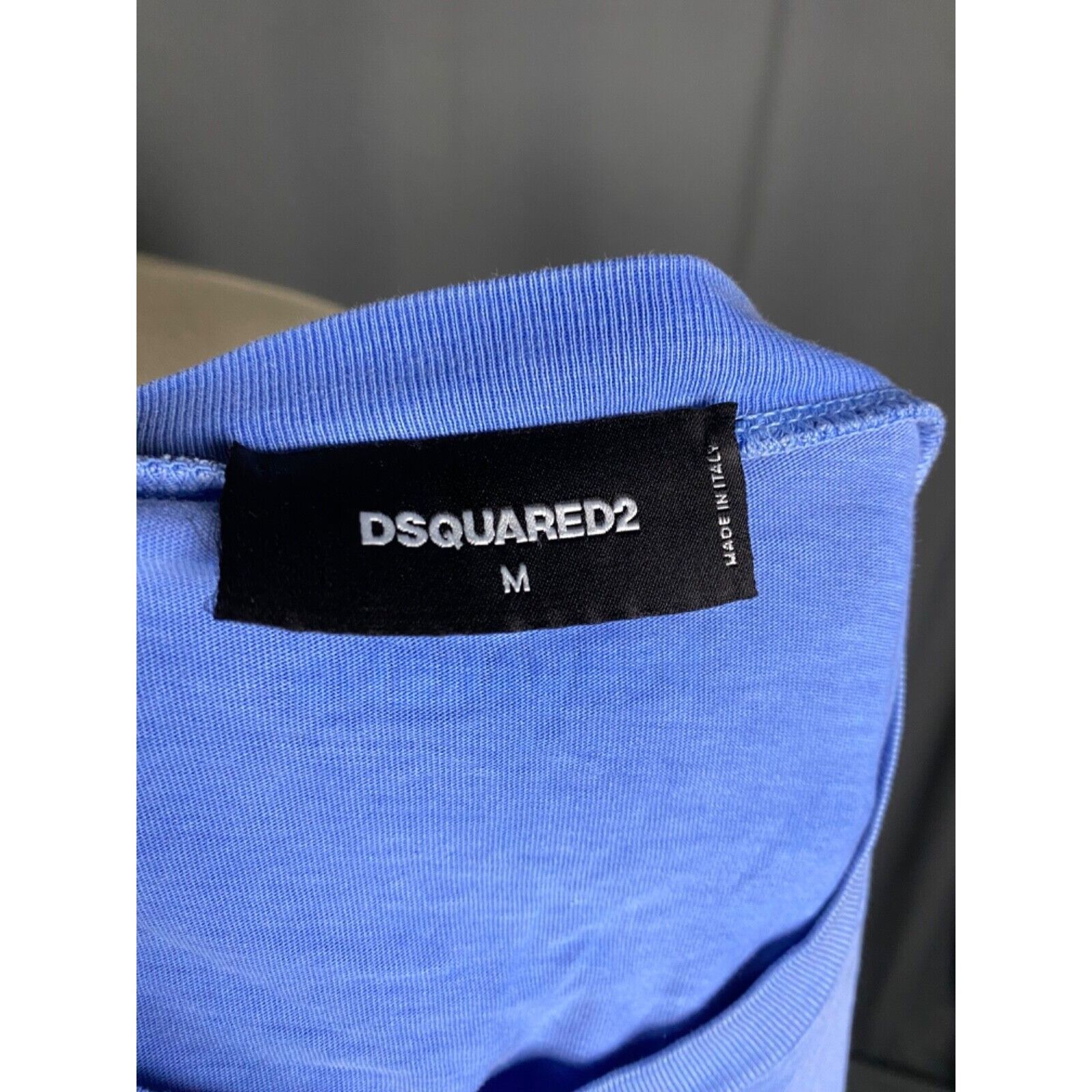Dsquared2 Dsquared2 *ucky Big Logo Men's Light Blue Distressed T-Shi Size US M / EU 48-50 / 2 - 10 Thumbnail