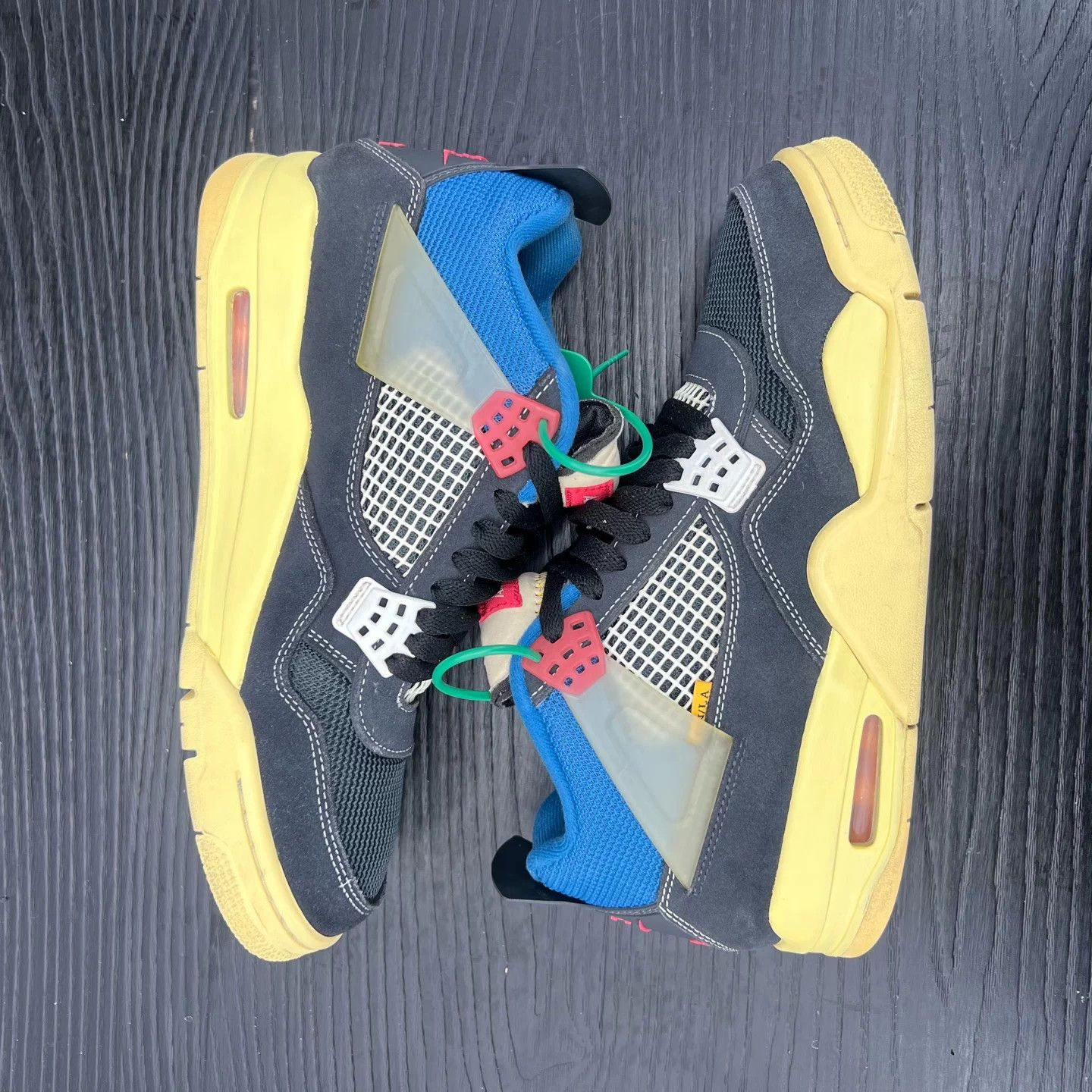 Nike Air Jordan 4 Union Black Blue 43 Mint充新 Size US 10 / EU 43 - 2 Thumbnail