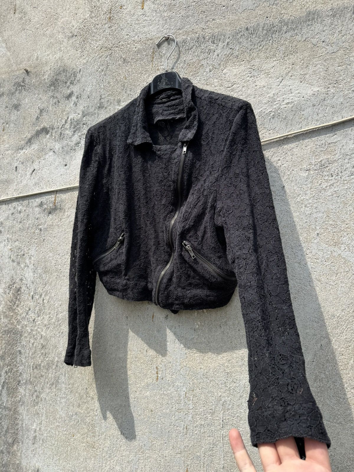 Other Avant Garde Transparent Boxy Mesh Bomber Jacket Opium Size M / US 6-8 / IT 42-44 - 2 Thumbnail