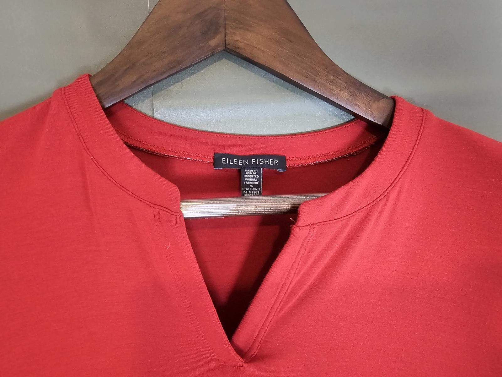 Eileen Fisher Eileen Fisher Dress Red Womens Size L Viscose Size L / US 10 / IT 46 - 1 Thumbnail