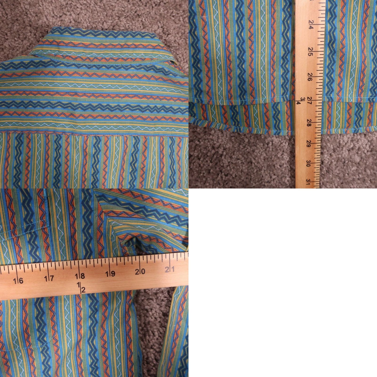 RVCA RVCA Button Up Shirt Mens S Multicolor Teal Aztec Southwest Designer Alex Knost Size US S / EU 44-46 / 1 - 8 Thumbnail