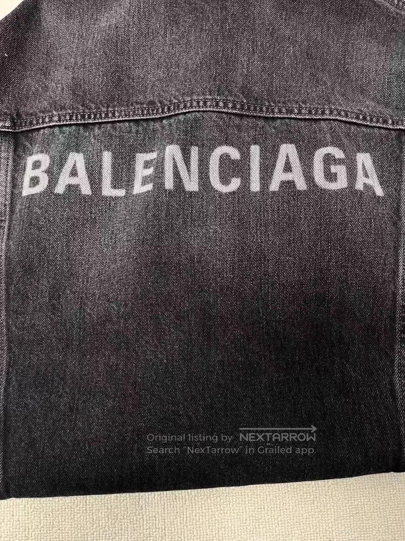 Balenciaga Balenciaga Distressed Logo Printed Lapel Casual Loose Deni Size US S / EU 44-46 / 1 - 3 Thumbnail