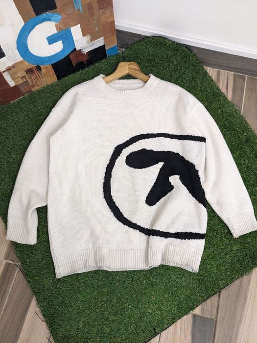 Vintage Aphex Twin Logo Knit Sweater | Grailed