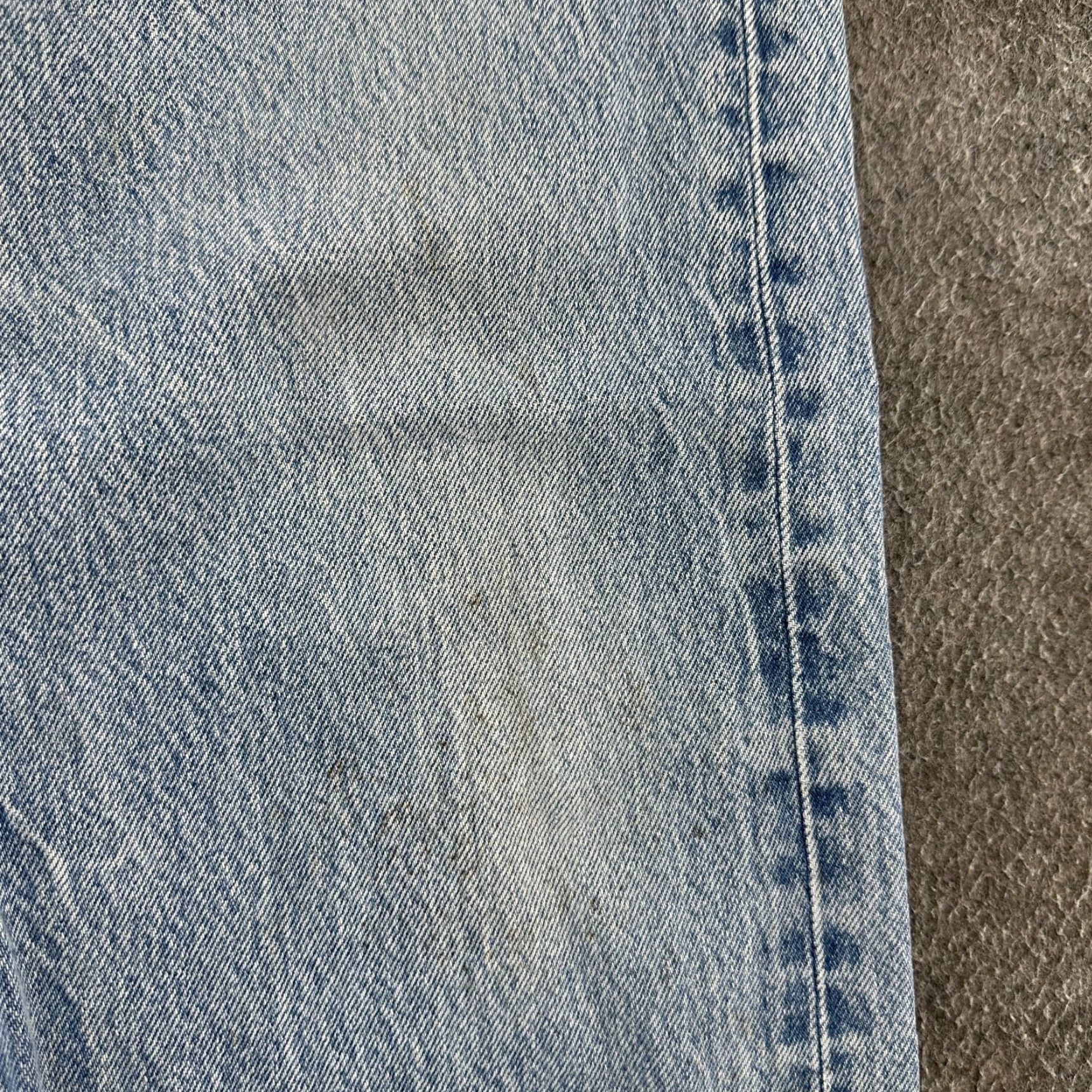 Levi's VINTAGE Levi's 501 Jeans Mens 34x31 Blue Regular Light Wash 90s USA Made Distressed Button Fly 5-Pocket Size US 34 / EU 50 - 4 Thumbnail