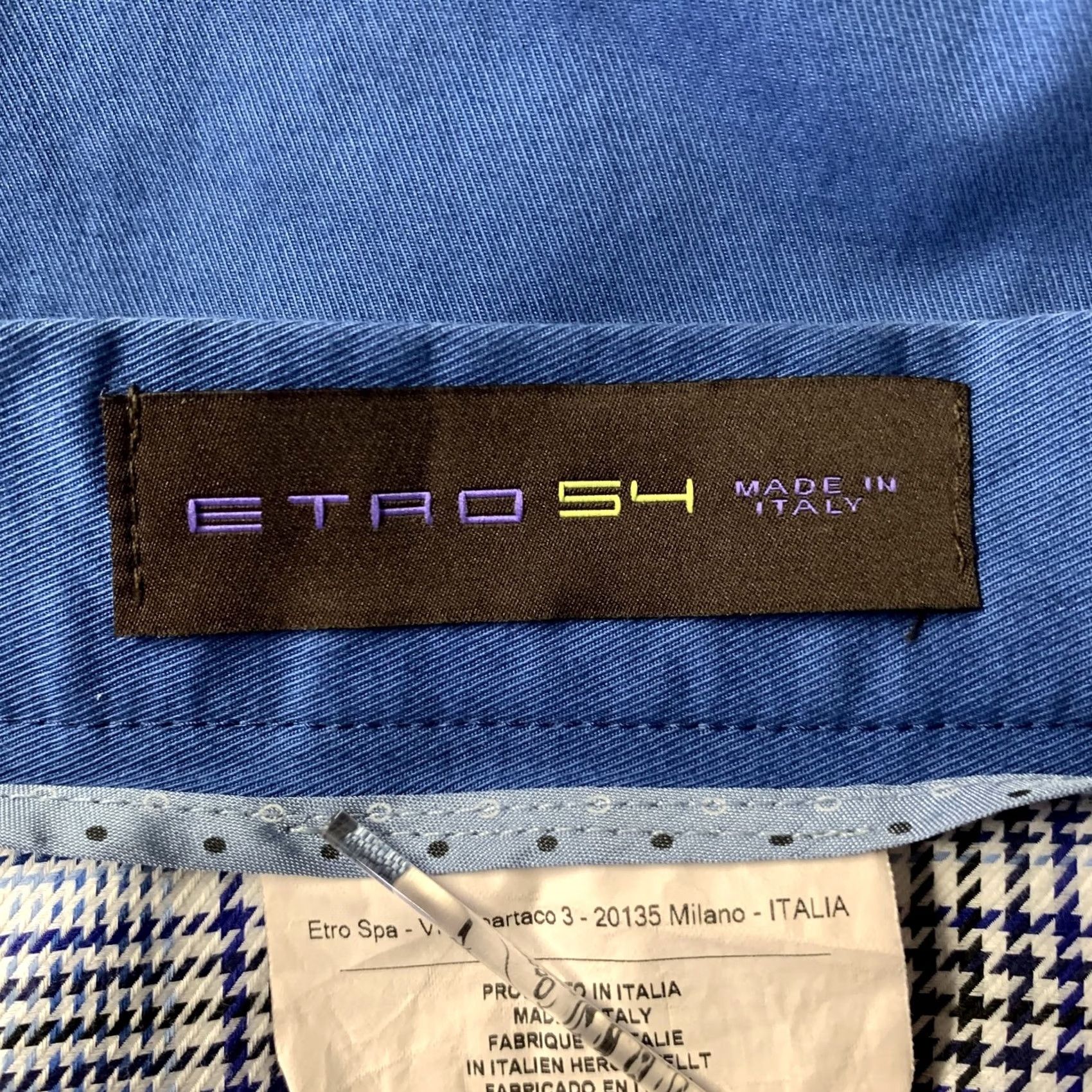 Etro ETRO Pants Flat Front Twill Cotton Blue 38 Casual Men Inseam 29 Italy Size US 38 / EU 54 - 4 Thumbnail