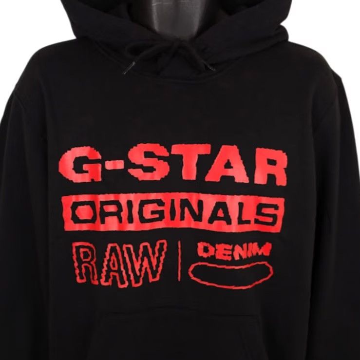 Vintage G-STAR RAW Sweatshirt Hoodie Mens Medium Black Red Distressed Pullover NEW Shirt Size US M / EU 48-50 / 2 - 2 Thumbnail