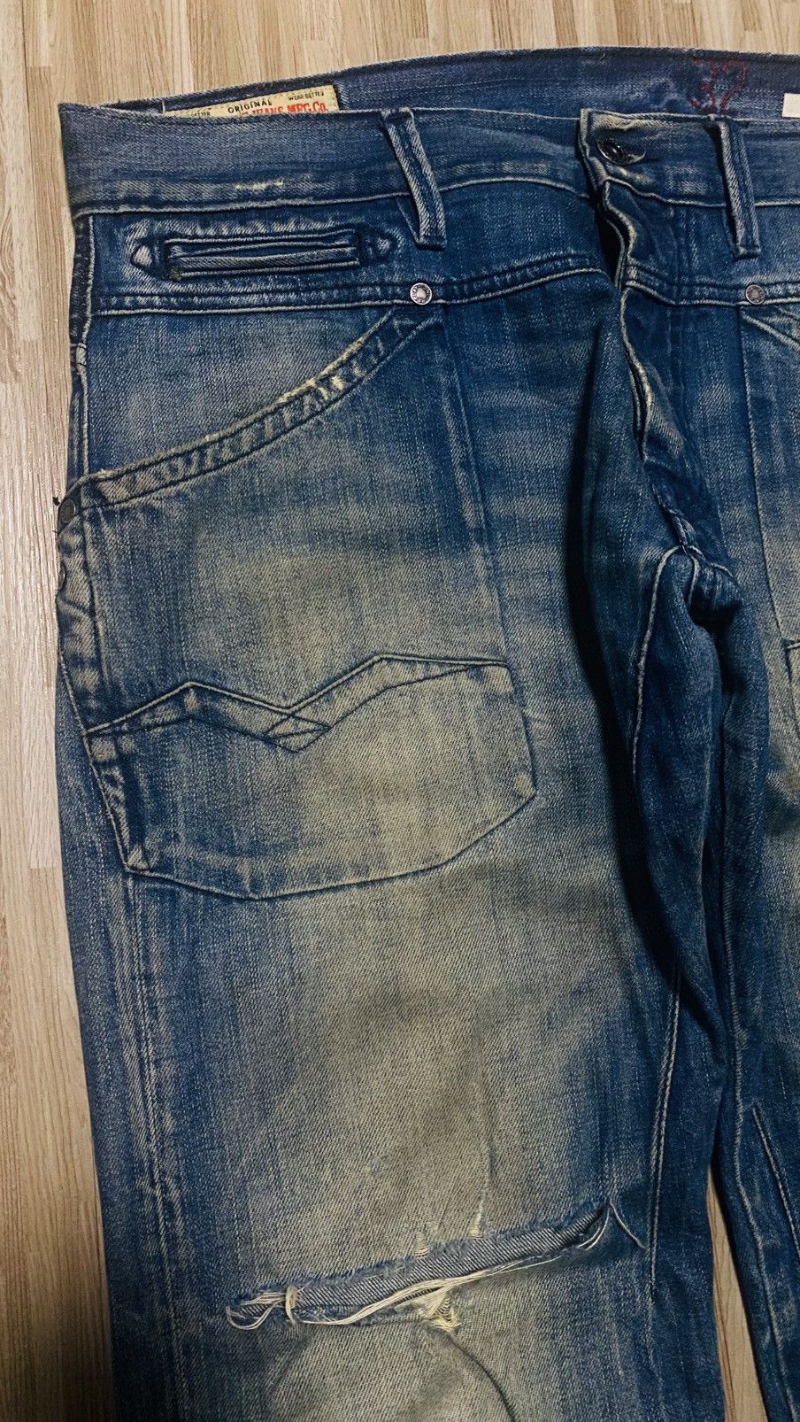 Vintage 💥VINTAGE JEANS💥REPLAY FLARE MADE IN TUNISIA💥 Size US 34 / EU 50 - 4 Thumbnail