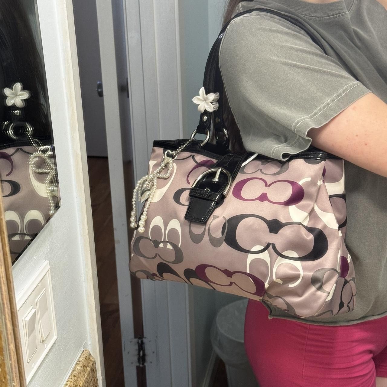 Coach Y2K Coach Satin Monogramed Tote Size ONE SIZE - 8 Thumbnail