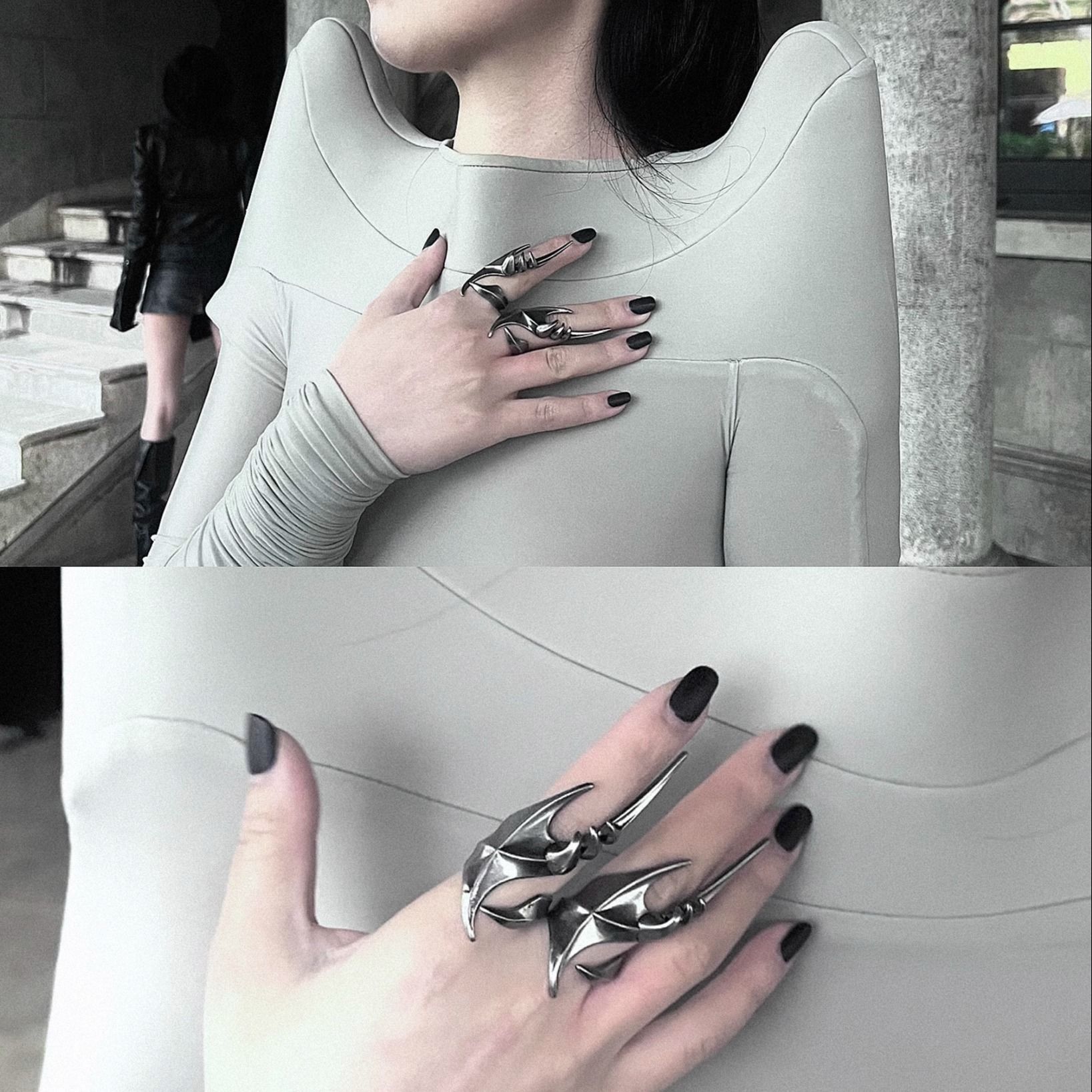 Jewelry Rare Jewelry Rings Open Size Chrome Ring (Size 7-13) Size ONE SIZE - 2 Thumbnail
