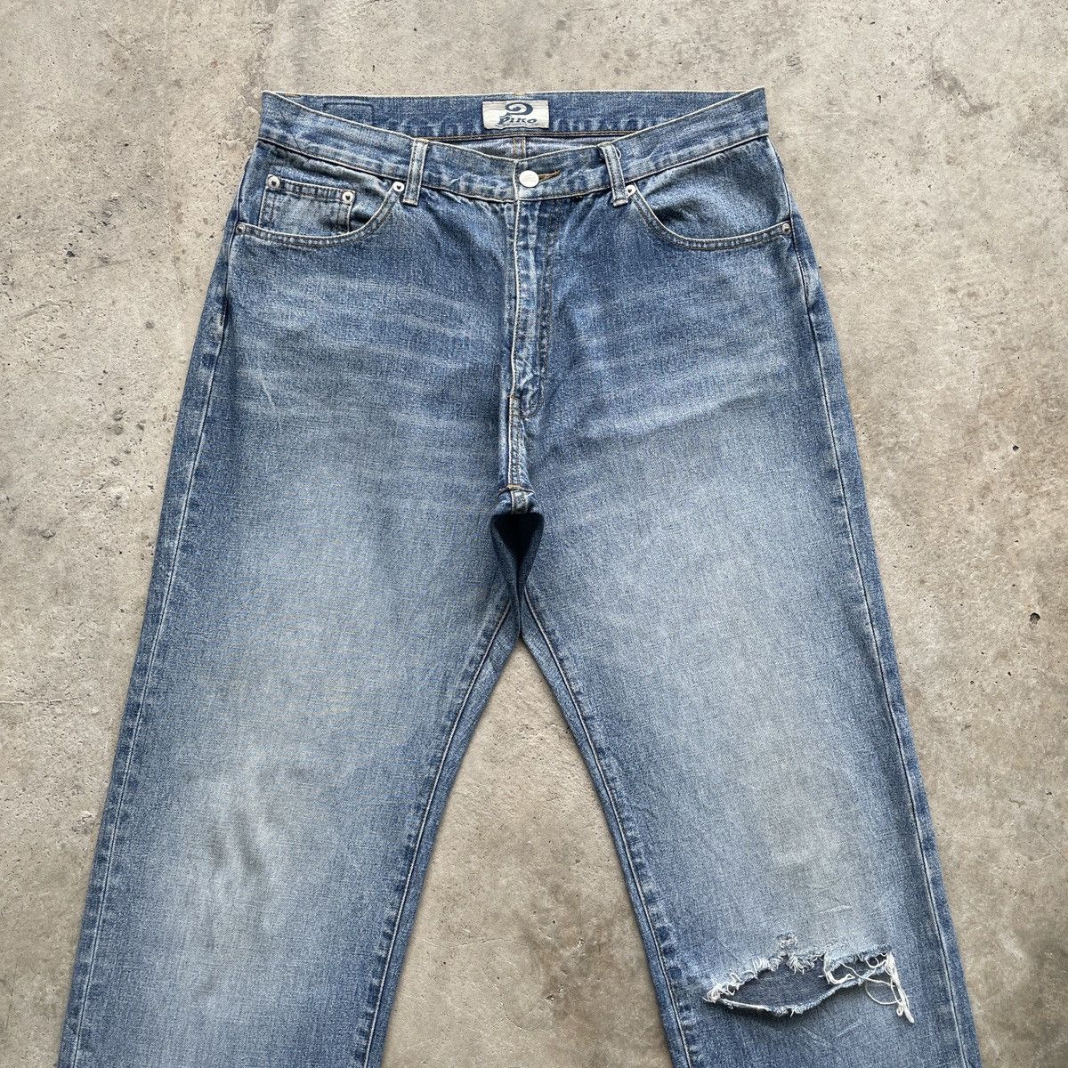 Japanese Brand Japan Baggy Piko Hawaiian Distressed Faded Jeans Pants W33 Size US 34 / EU 50 - 3 Thumbnail