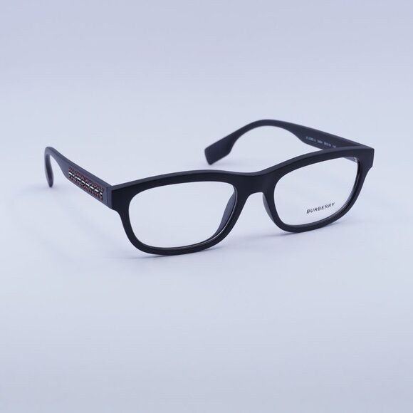 Burberry Burberry BE2385U 3464 Eyeglasses Black 56mm Rectangle Frame Size ONE SIZE - 7 Thumbnail