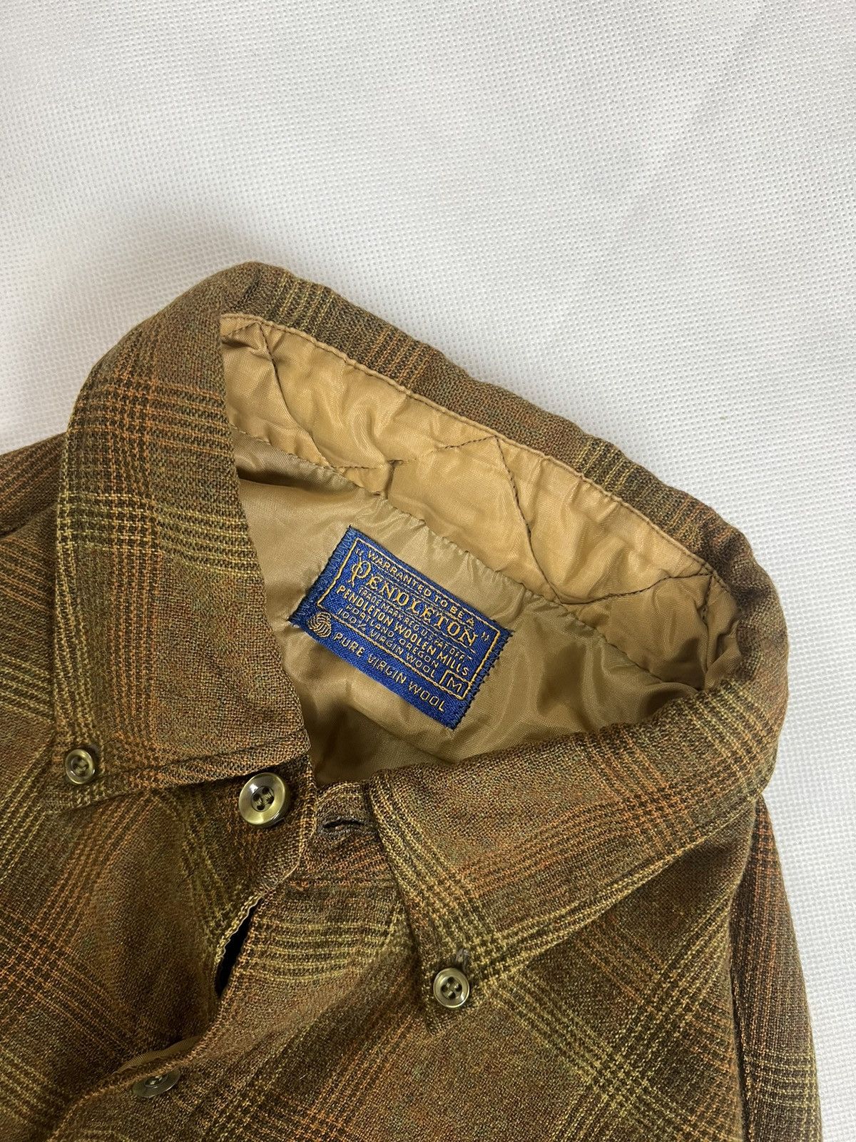 Pendleton 1950's Brown Plaid Pendleton Wool Field Shirt Size US M / EU 48-50 / 2 - 3 Thumbnail
