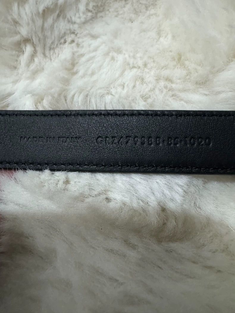 Saint Laurent Paris Saint Laurent Paris Logo black and silver belt Size ONE SIZE - 6 Thumbnail