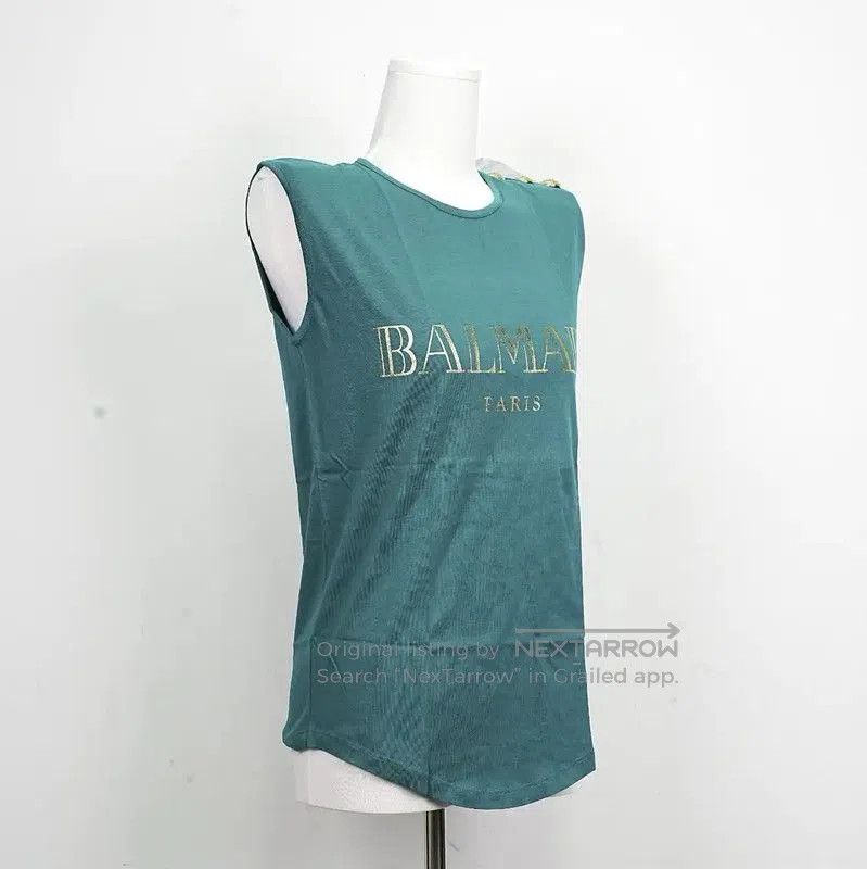 Balmain Balmain Blue Cotton Short Sleeve T-Shirt . Size S / US 4 / IT 40 - 5 Thumbnail